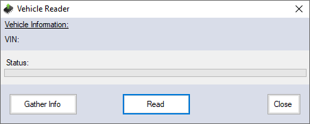 HP Tuners VCM Editor Vehicle Reader window with the Read button
